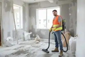 Post-construction debris vacuuming — construction cleaning services; tampa cleaners